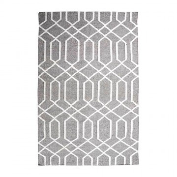 tapis kilim fait main tarim gris the rug republic