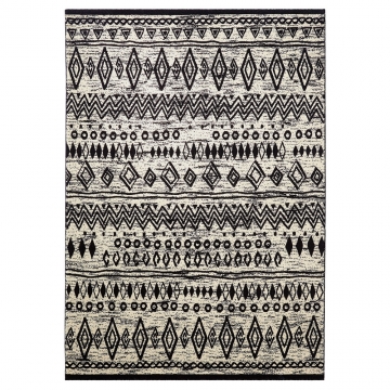 tapis contemporary kelim noir et blanc esprit home