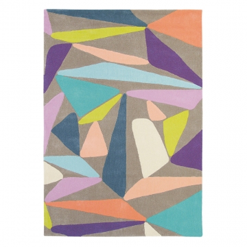 tapis xian triangle gris multicolore brink & campman