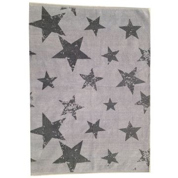 tapis enfant réversible vintage star gris lorena canals