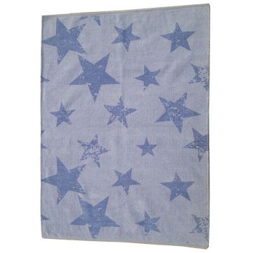 tapis enfant réversible vintage star bleu lorena canals