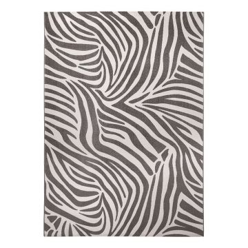 tapis moderne wecon zebra gris et blanc