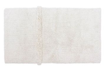 tapis en laine lavable tundra - mouton blanc s