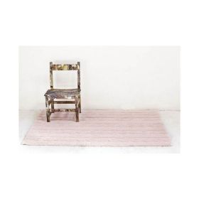tapis lavable tresse rose clair s - 80 x 120 - lorena canals