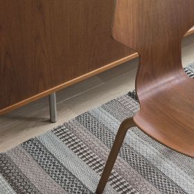 tapis flatweave marron - ligne pure