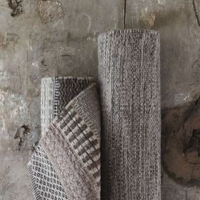 tapis moderne marron flatweave ligne pure laine