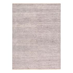 tapis moderne ligne pure viscose gris uni