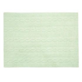 tapis lavable tresse vert menthe s 80 x 120 - lorena canals