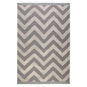 tapis carpets & co. moderne zig zag gris et blanc