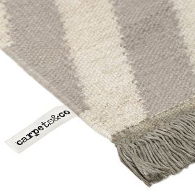 tapis moderne taupe et blanc edgy corners carpets & co.