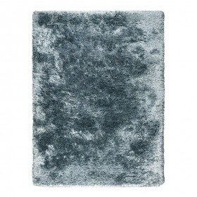 tapis shaggy adore ligne pure tissé main bleu