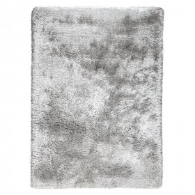 tapis gris shaggy adore ligne pure tissé main