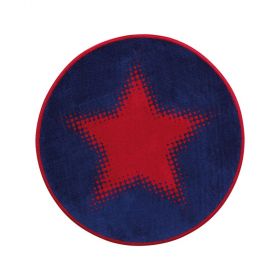 tapis rond walk of fame cosmic glamour rouge - wecon