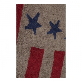 tapis enfant flag american light marron et rouge lorena canals