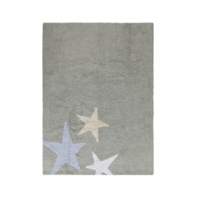 tapis enfant estrellas tricolor gris lorena canals