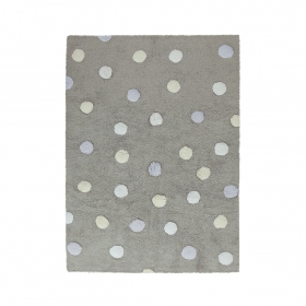 tapis enfant topos tricolor gris & blanc lorena canals