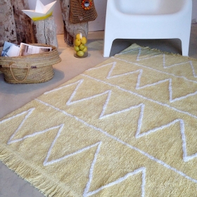 tapis lavable hippy soft jaune lorena canals