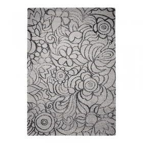 tapis madison esprit home gris motif floral