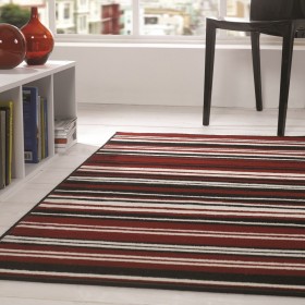 tapis flair rugs canterbury noir et rouge