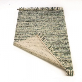 tapis laine tissé main bleu maya flair rugs