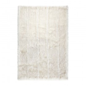 tapis fausse fourrure blanc feel ligne pure