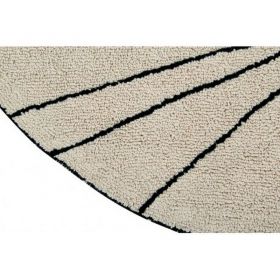 tapis lavable trace beige 160x160 - lorena canals
