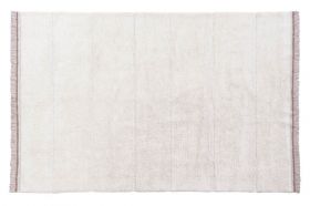 tapis en laine lavable steppe - mouton blanc xl