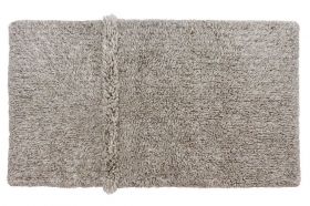 tapis en laine lavable tundra - mouton gris s