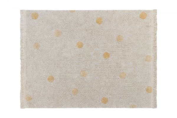 tapis lavable hippy dots naturel s - miel