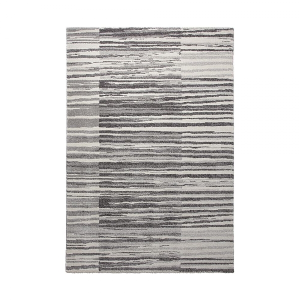 tapis moderne rayé gris corso esprit home