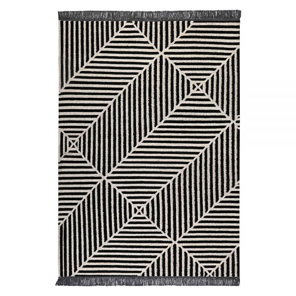 tapis carpets & co. moderne irregular fields noir et blanc