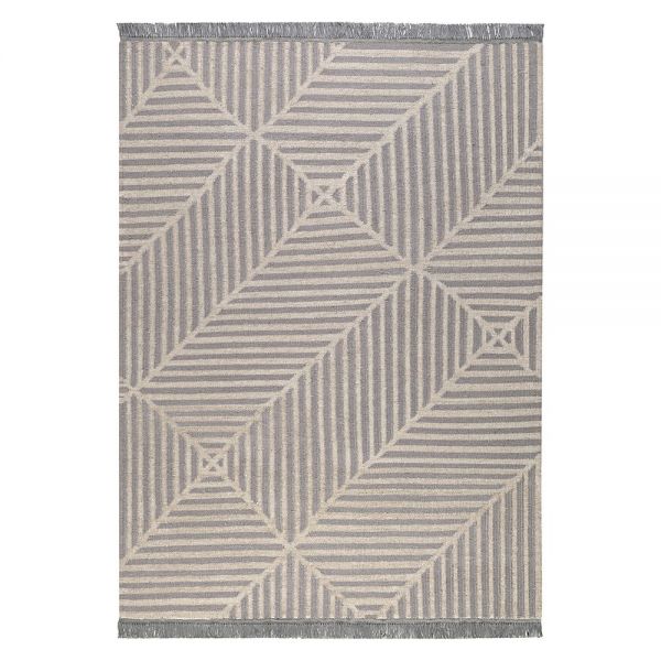 tapis carpets & co. moderne irregular fields gris et blanc