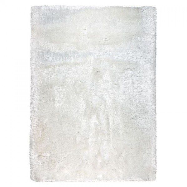 tapis shaggy blanc ligne pure tissé main adore