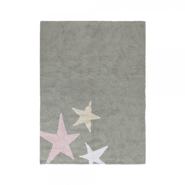 tapis enfant estrellas tricolor gris lorena canals