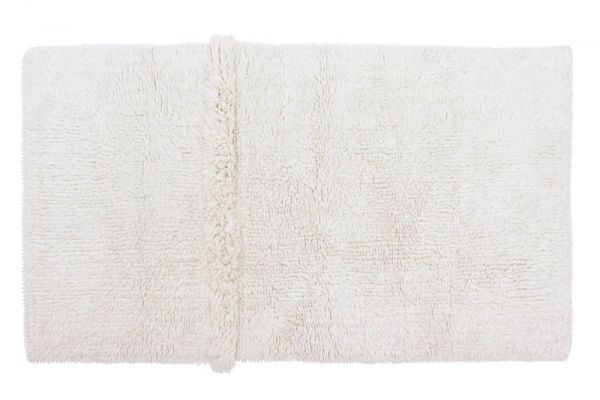 tapis en laine lavable tundra - mouton blanc s