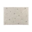 tapis lavable hippy dots naturel s - olive