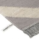 Tapis Carpets & CO. moderne ZIG ZAG gris et blanc
