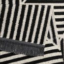 Tapis Carpets & CO. moderne IRREGULAR FIELDS noir et blanc
