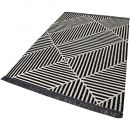 Tapis Carpets & CO. moderne IRREGULAR FIELDS noir et blanc