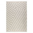 tapis edgy corners beige et blanc - carpets & co