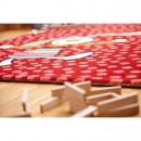 Tapis enfant RAINBOW RABBIT rouge Sigikid