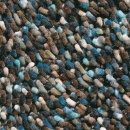 Tapis marron et bleu shaggy ROCKS Brink & Campman