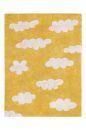 tapis lavable nuages moutarde vintage s