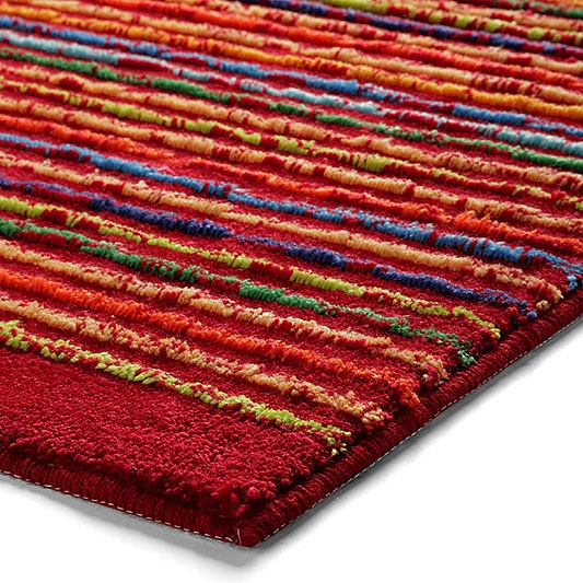 Tapis de bain rouge cool stripes esprit home 70x120