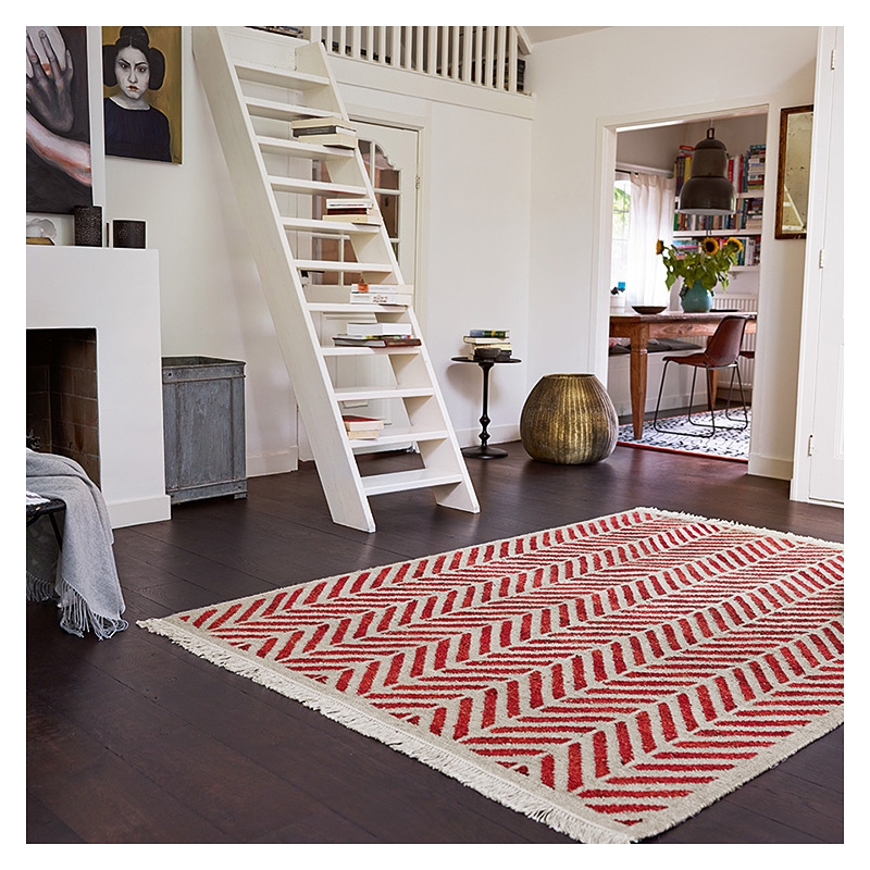  Tapis  ethno rouge esprit  home  80x150