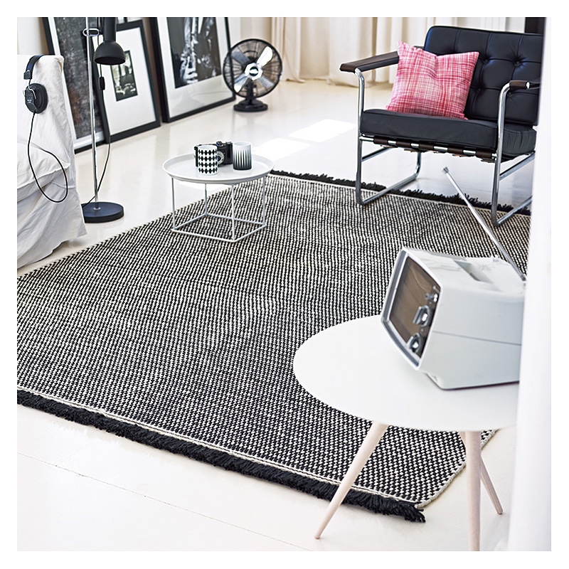  Tapis  loom noir esprit  home  80x150